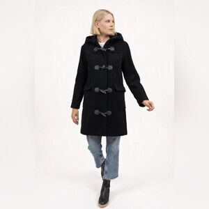 SAINT-JAMES - Wool Duffle Coat with Hood | Classic Toggle Closure